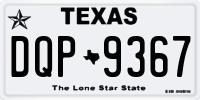 TX license plate DQP9367