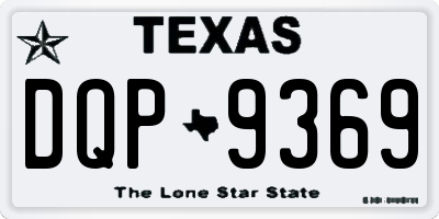 TX license plate DQP9369