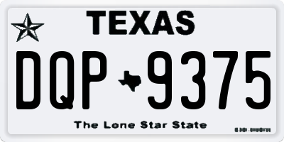 TX license plate DQP9375