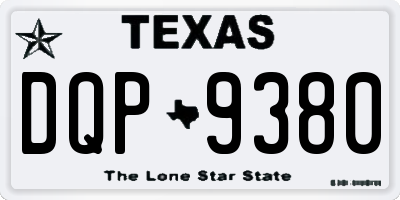 TX license plate DQP9380