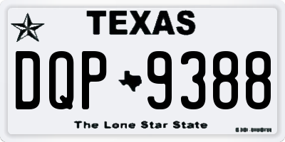 TX license plate DQP9388