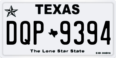 TX license plate DQP9394