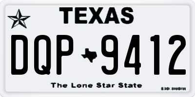 TX license plate DQP9412