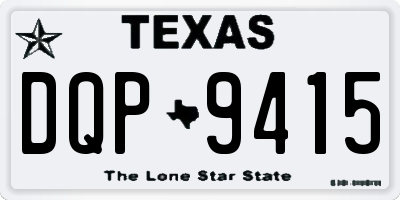 TX license plate DQP9415