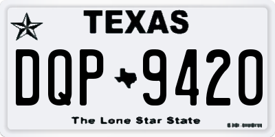 TX license plate DQP9420