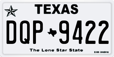 TX license plate DQP9422