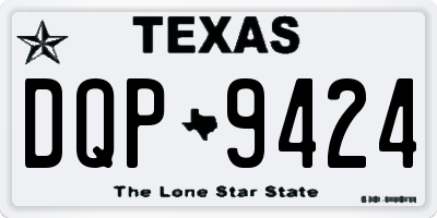TX license plate DQP9424