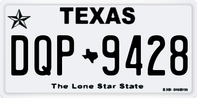 TX license plate DQP9428