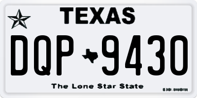 TX license plate DQP9430