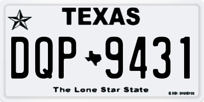 TX license plate DQP9431