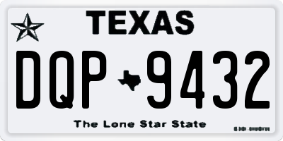 TX license plate DQP9432