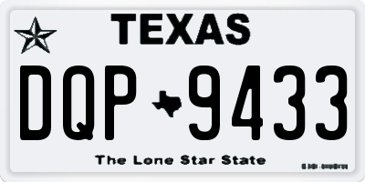 TX license plate DQP9433
