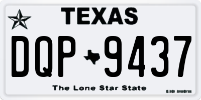 TX license plate DQP9437