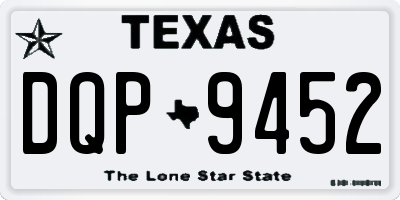TX license plate DQP9452