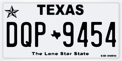 TX license plate DQP9454
