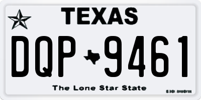 TX license plate DQP9461