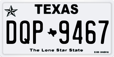 TX license plate DQP9467