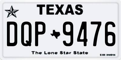TX license plate DQP9476