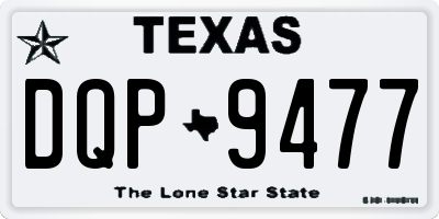 TX license plate DQP9477