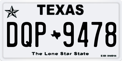TX license plate DQP9478