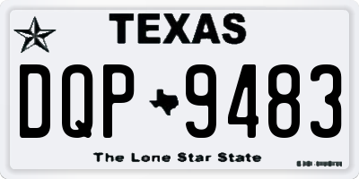 TX license plate DQP9483