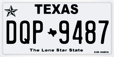 TX license plate DQP9487