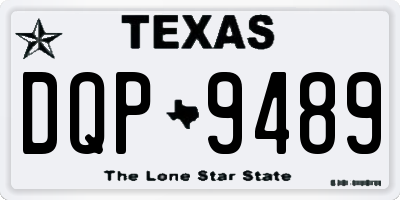 TX license plate DQP9489