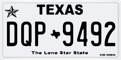 TX license plate DQP9492