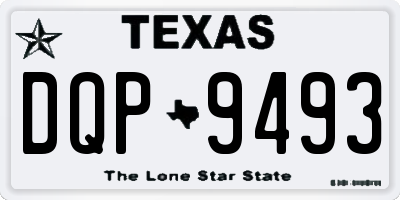 TX license plate DQP9493