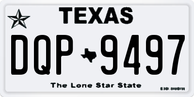 TX license plate DQP9497