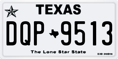 TX license plate DQP9513