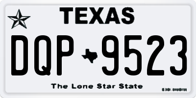 TX license plate DQP9523