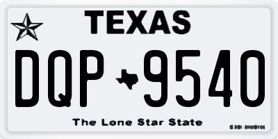 TX license plate DQP9540