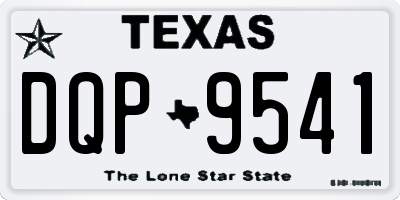 TX license plate DQP9541