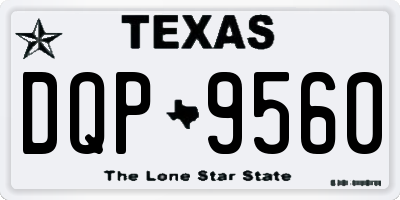 TX license plate DQP9560
