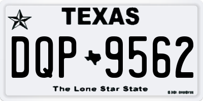 TX license plate DQP9562