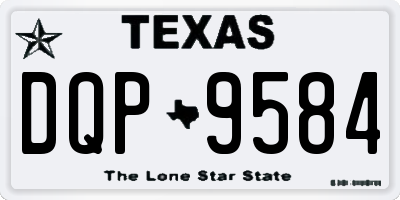 TX license plate DQP9584