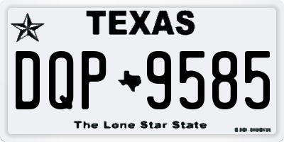 TX license plate DQP9585