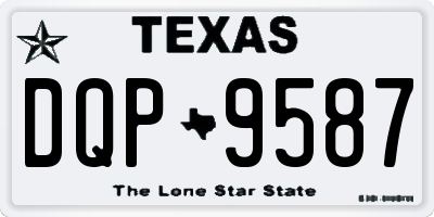 TX license plate DQP9587