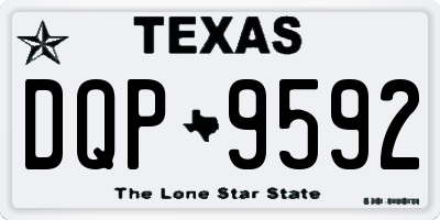 TX license plate DQP9592
