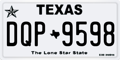 TX license plate DQP9598