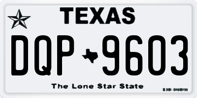 TX license plate DQP9603
