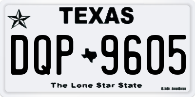 TX license plate DQP9605
