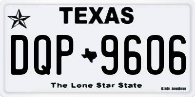 TX license plate DQP9606
