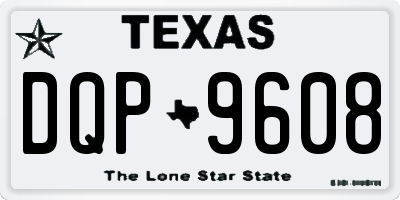 TX license plate DQP9608