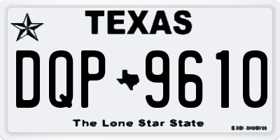 TX license plate DQP9610
