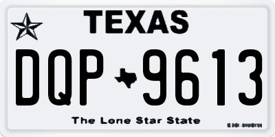 TX license plate DQP9613