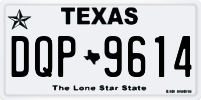 TX license plate DQP9614