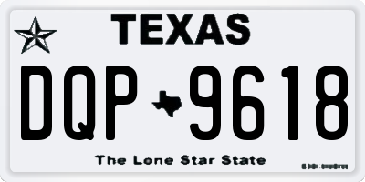 TX license plate DQP9618