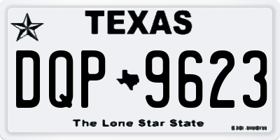 TX license plate DQP9623
